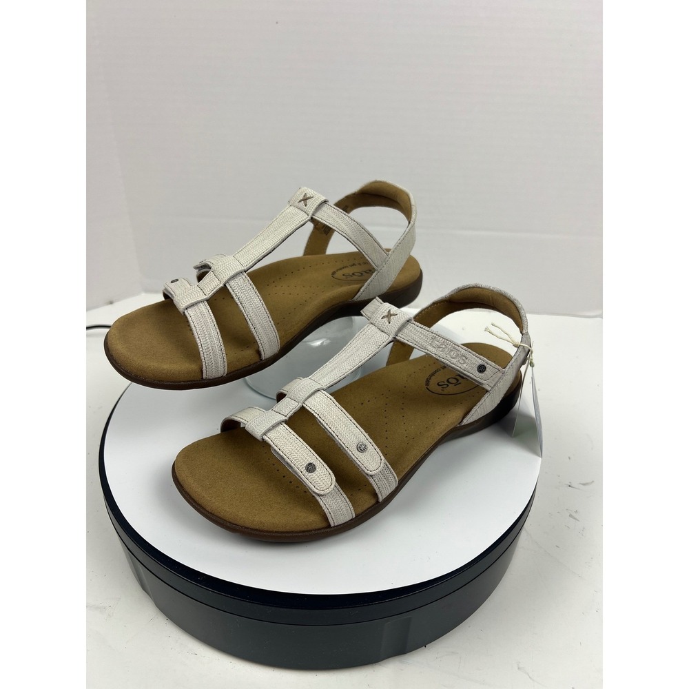 Taos Trophy White Strappy Comfort Sandals for Women